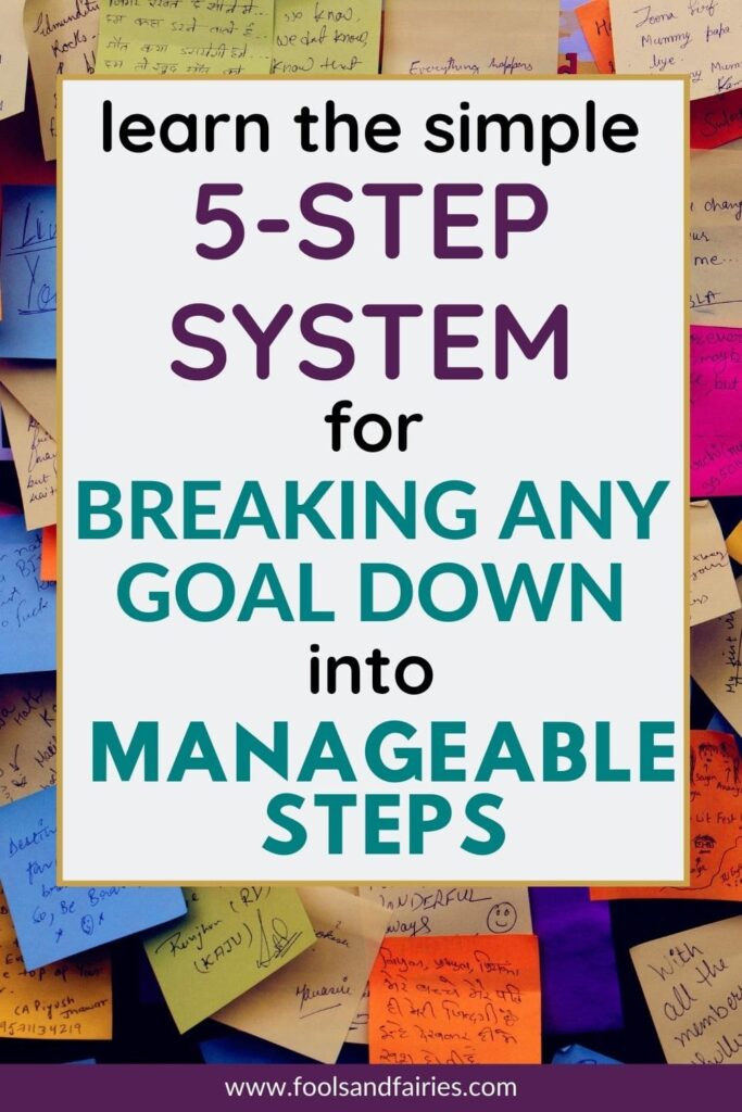 Learn the simple 5-step system for breaking any goal down into manageable steps