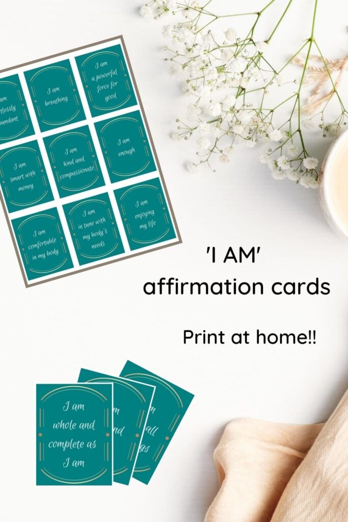 Affirmation cards mockup